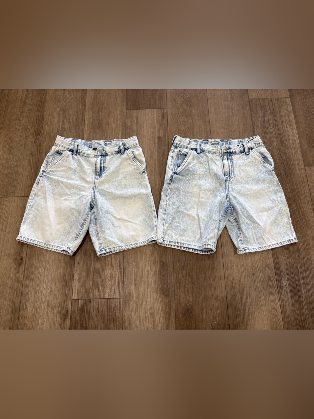 art class Light Acid-Wash Denim Loose Baggy  Shorts